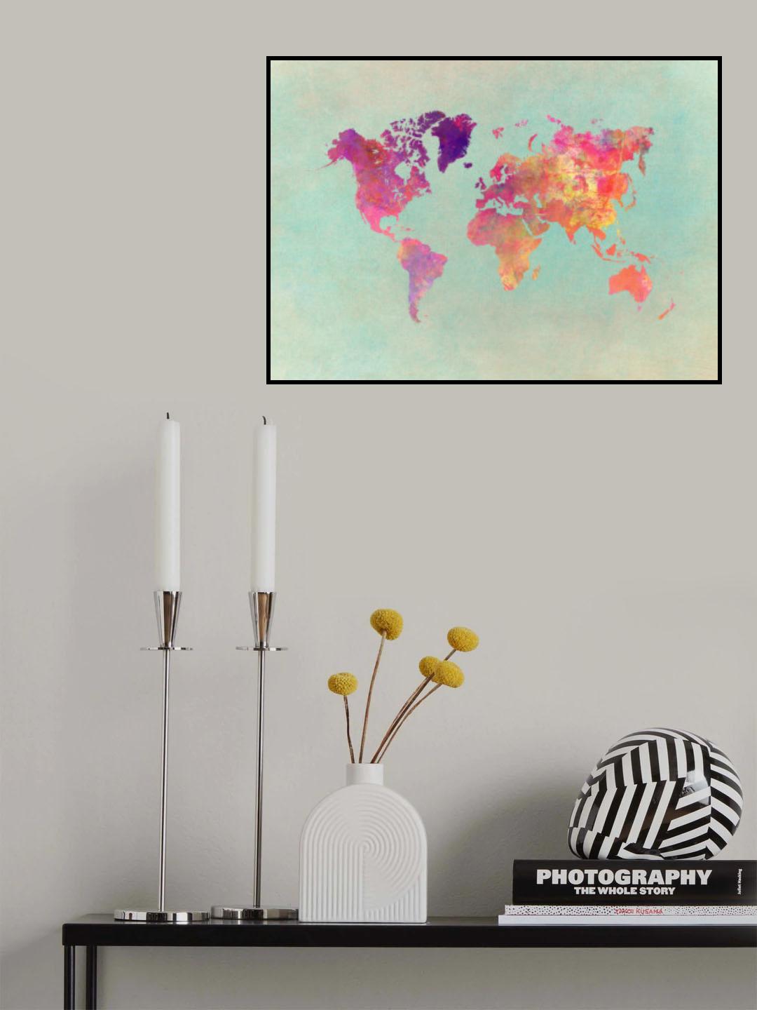 World map 27 Poster och Canvastavla