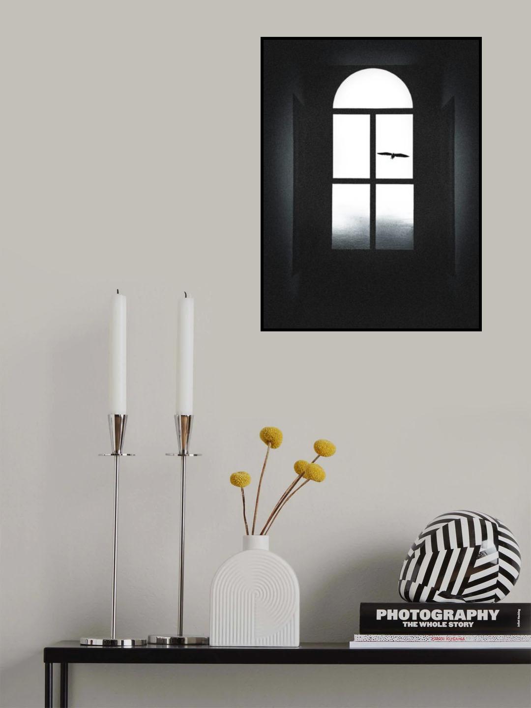 Bird in the window Poster och Canvastavla