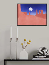 Red Rock Moonlight Poster och Canvastavla