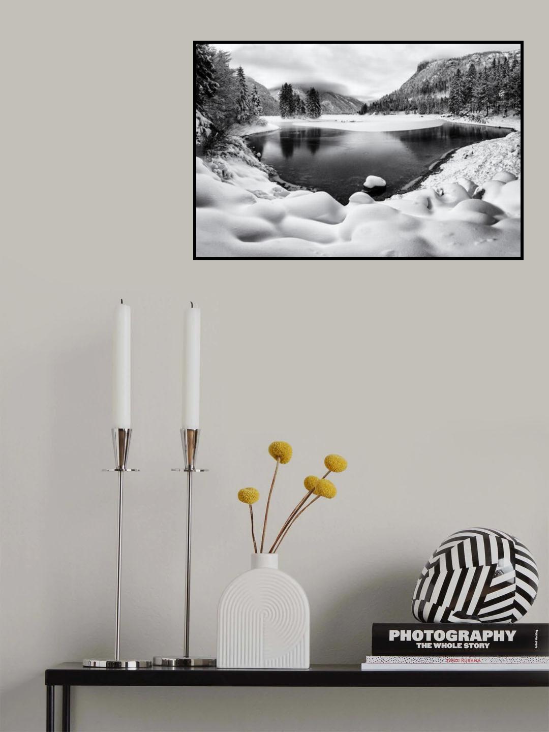 Winter by the lake Poster och Canvastavla