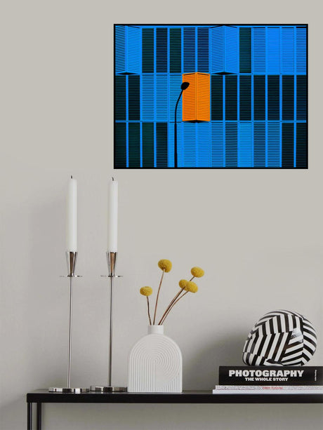 Blue and orange Poster och Canvastavla