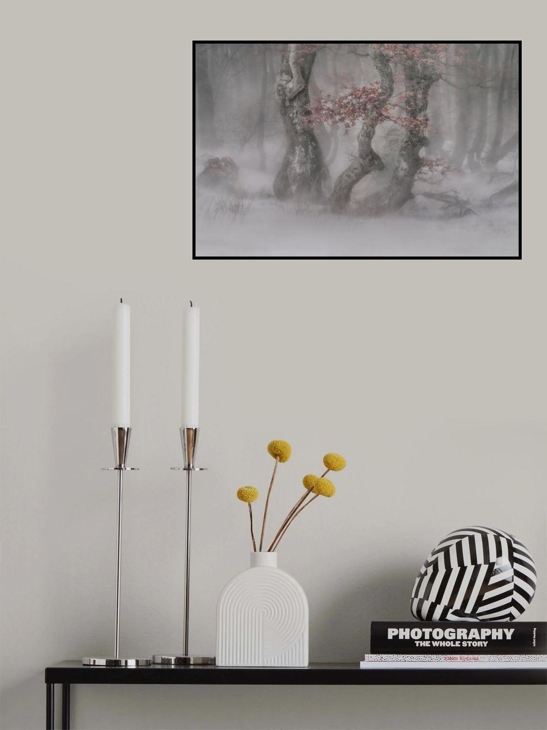 Trees in  the blizzard Poster och Canvastavla