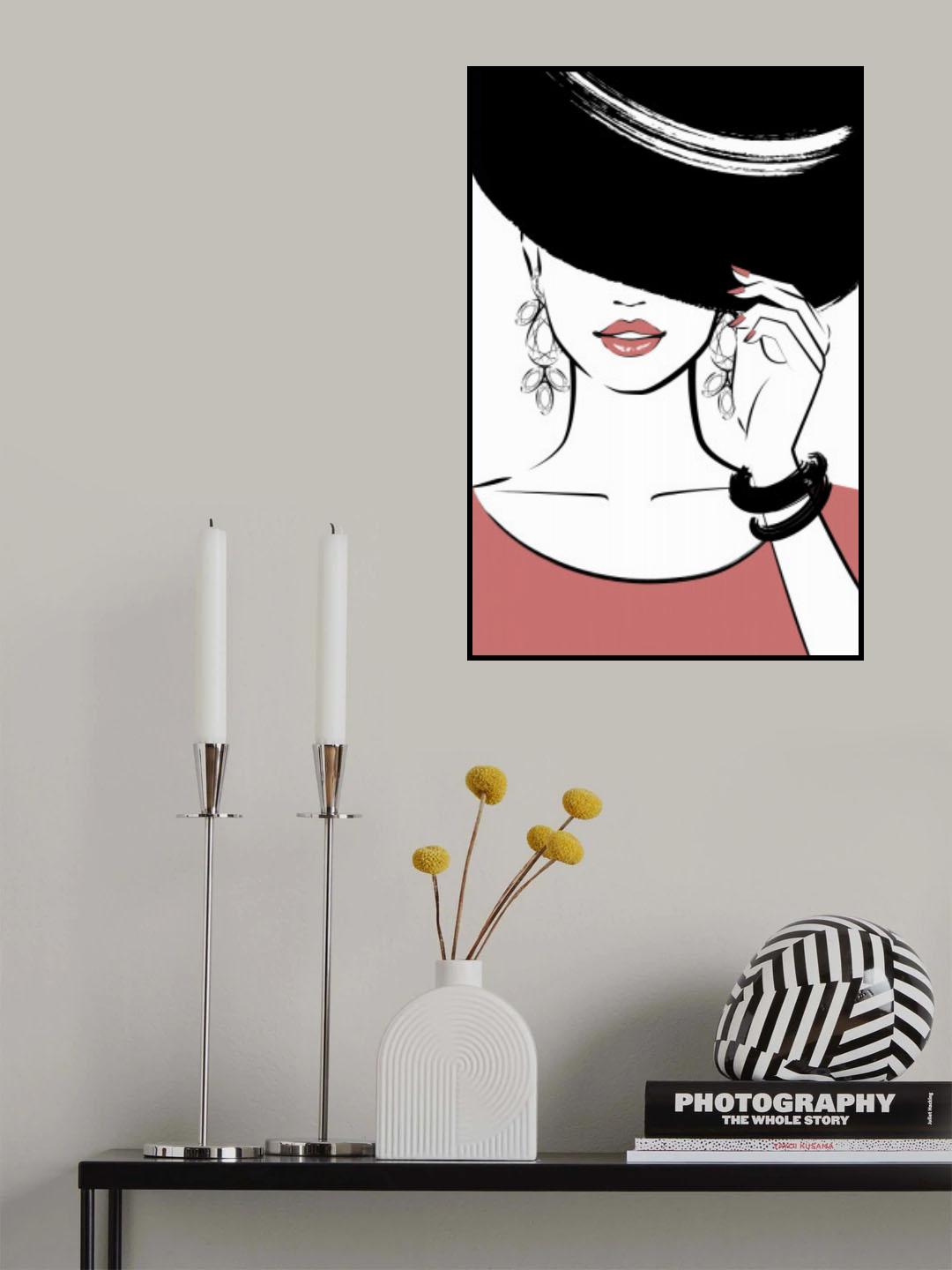 Hat Girl Poster och Canvastavla