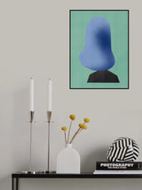 Stone Sculpture In Marble Blue Poster och Canvastavla