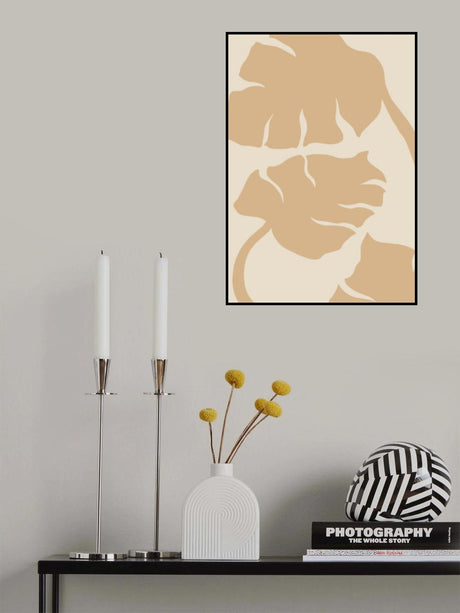 Monstera Soft orange Poster och Canvastavla