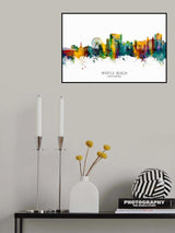 Myrtle Beach South Carolina Skyline Poster och Canvastavla