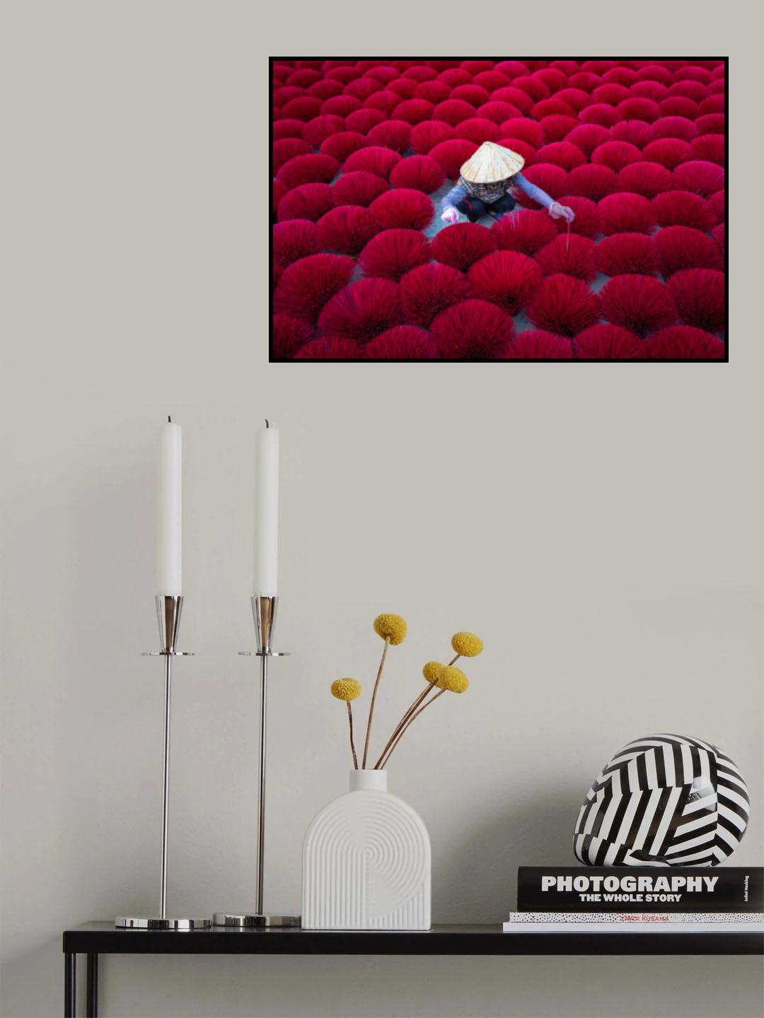 Quang Phu Cau Incense Village, Vietnam Poster och Canvastavla