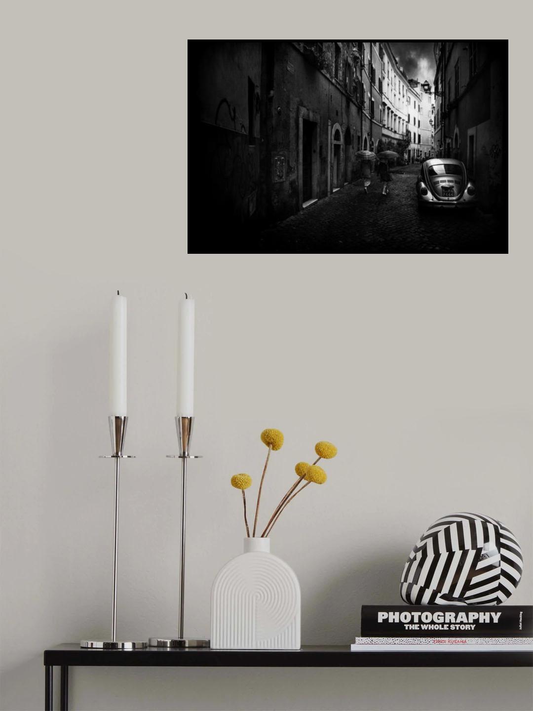 Car on the alley Poster och Canvastavla