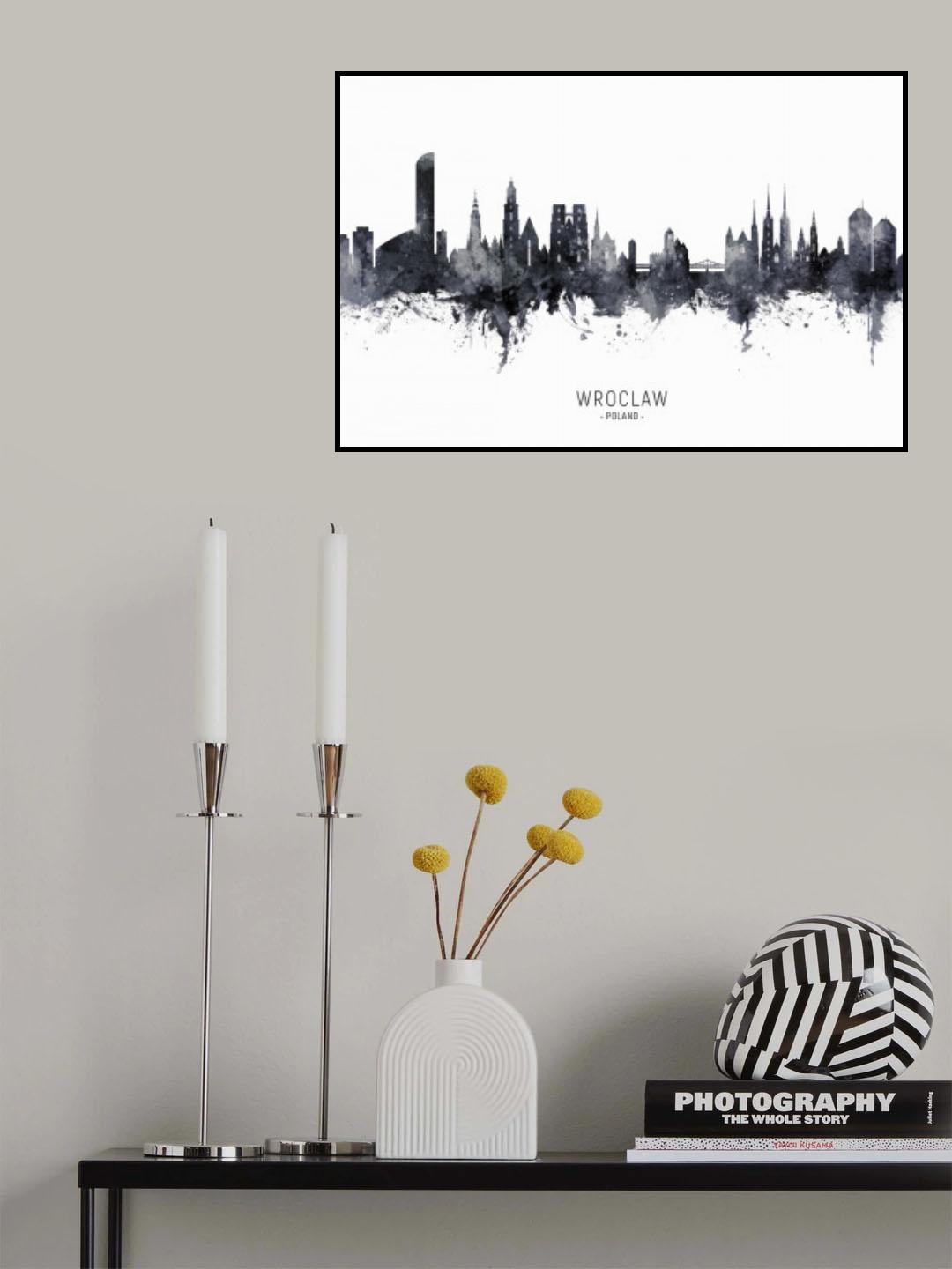 Wroclaw Poland Skyline Poster och Canvastavla