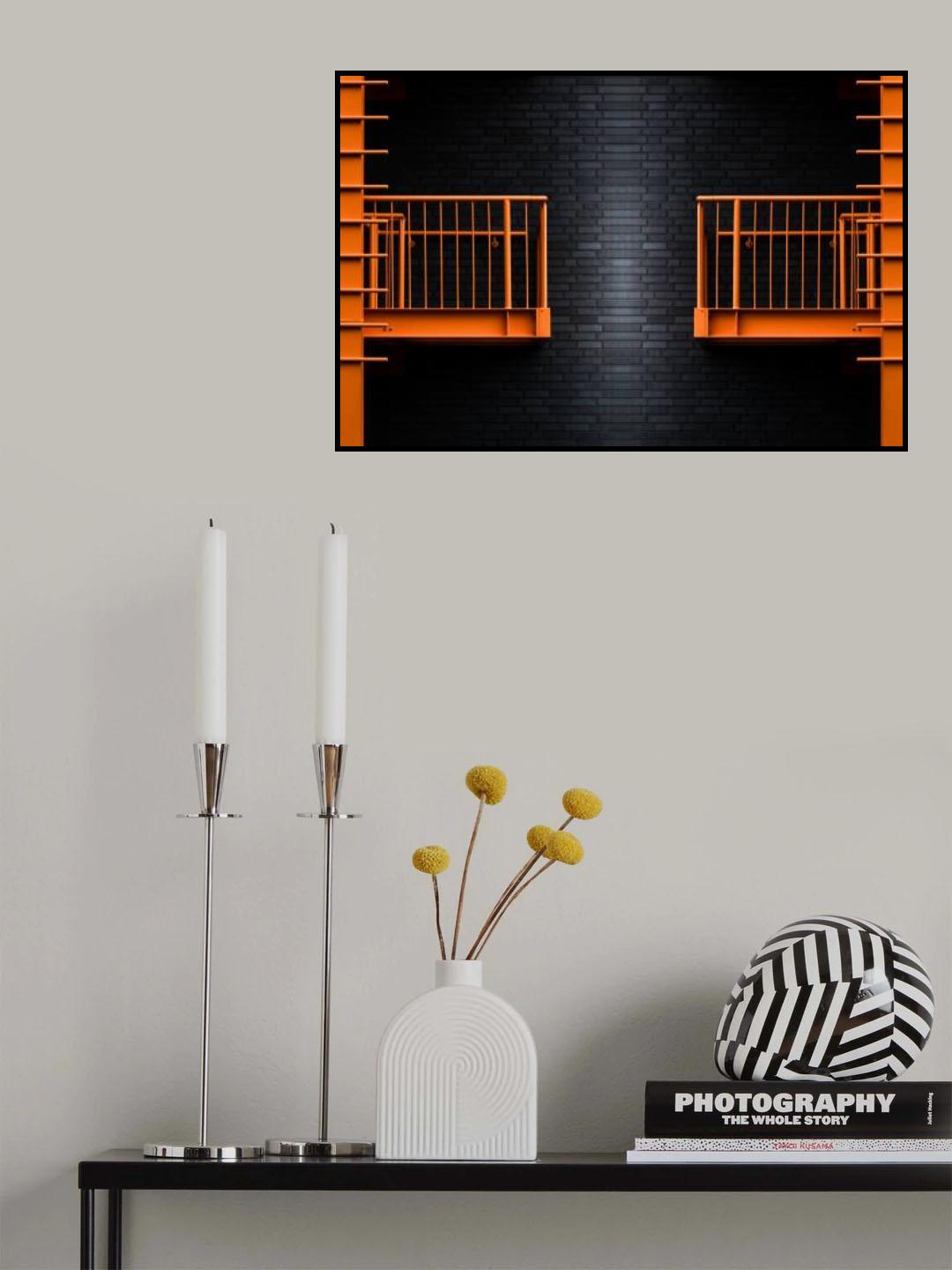 black and orange Poster och Canvastavla