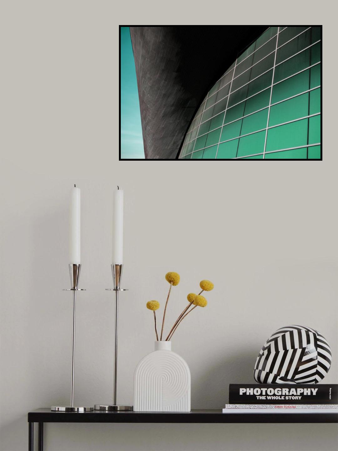 Architectural green. Poster och Canvastavla