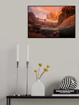 Sunrise in the Three Towers Poster och Canvastavla
