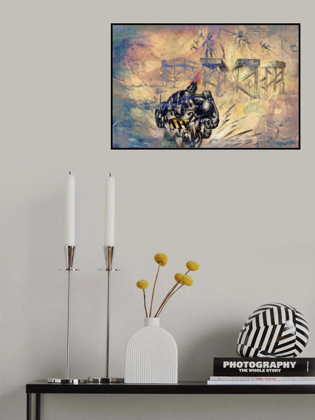 Space soldier against Aliens Poster och Canvastavla
