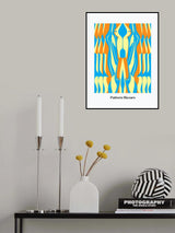 Pattern Bizarre In Blue Orange Layers Poster och Canvastavla