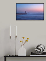 Lighthouse in Porto, Portugal. Poster och Canvastavla