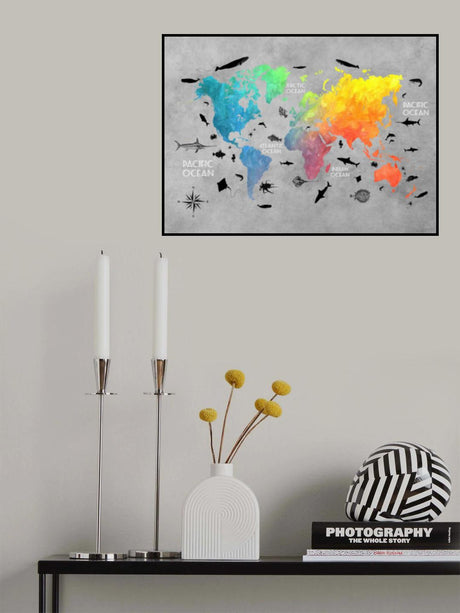 World map 7 Poster och Canvastavla