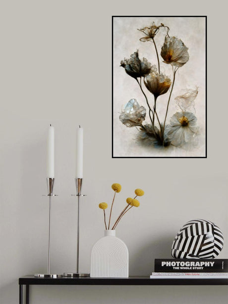 Crystal Flowers Poster och Canvastavla