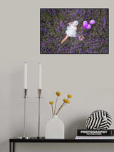 Girl among Flowers Poster och Canvastavla