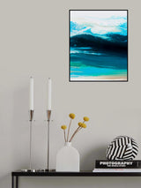 Teal Wave 3 Poster och Canvastavla