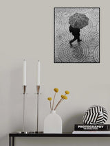 Rainy day patterns on the Embarcadero Poster och Canvastavla