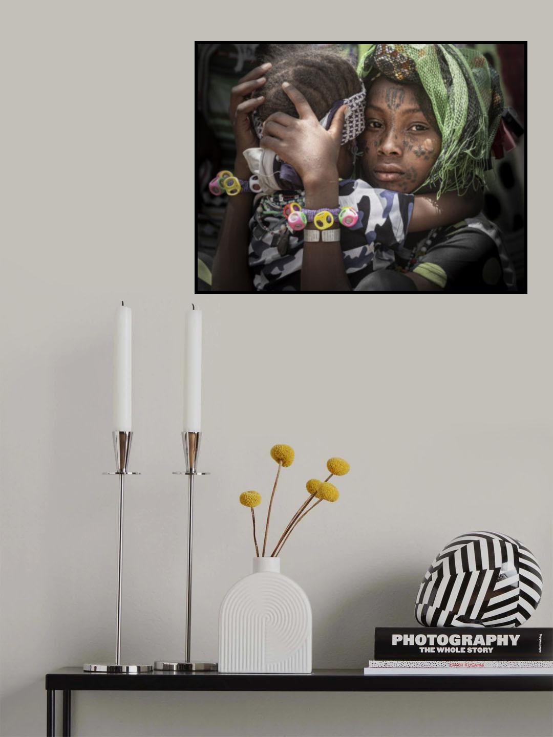 at Niergui refugee camp, Tchad Poster och Canvastavla