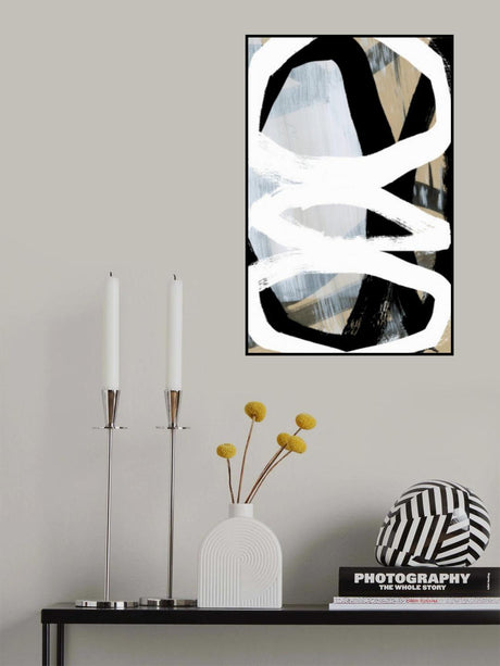 Bold Black On White No3 Poster och Canvastavla