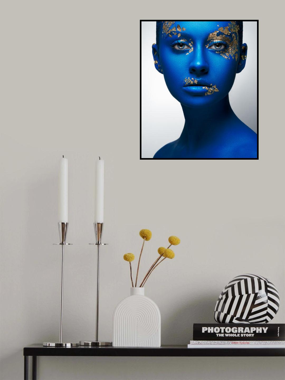 Blue Gold Poster och Canvastavla