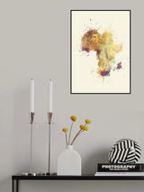 Africa Map Poster och Canvastavla