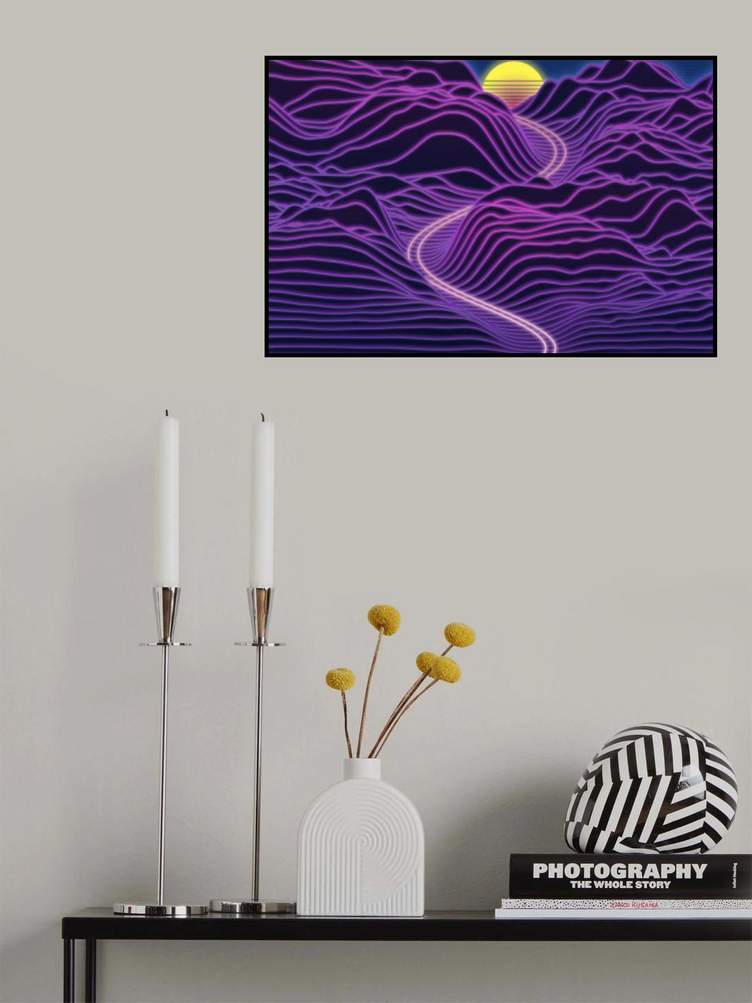 220124 Neon Sunrise Poster och Canvastavla