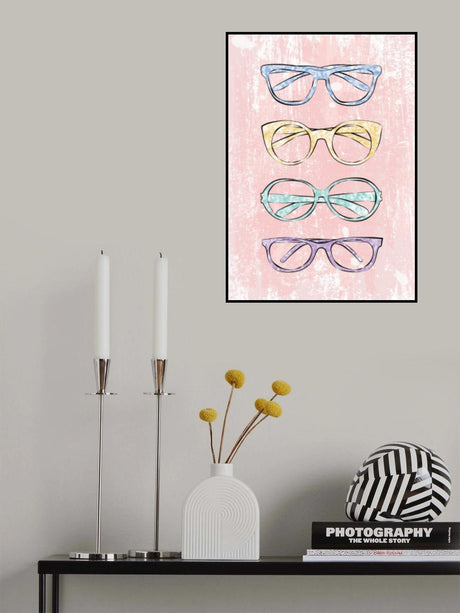 Pink Glasses Poster och Canvastavla