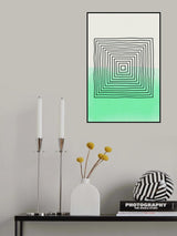 Light Green Watercolor Shapes #2 Poster och Canvastavla