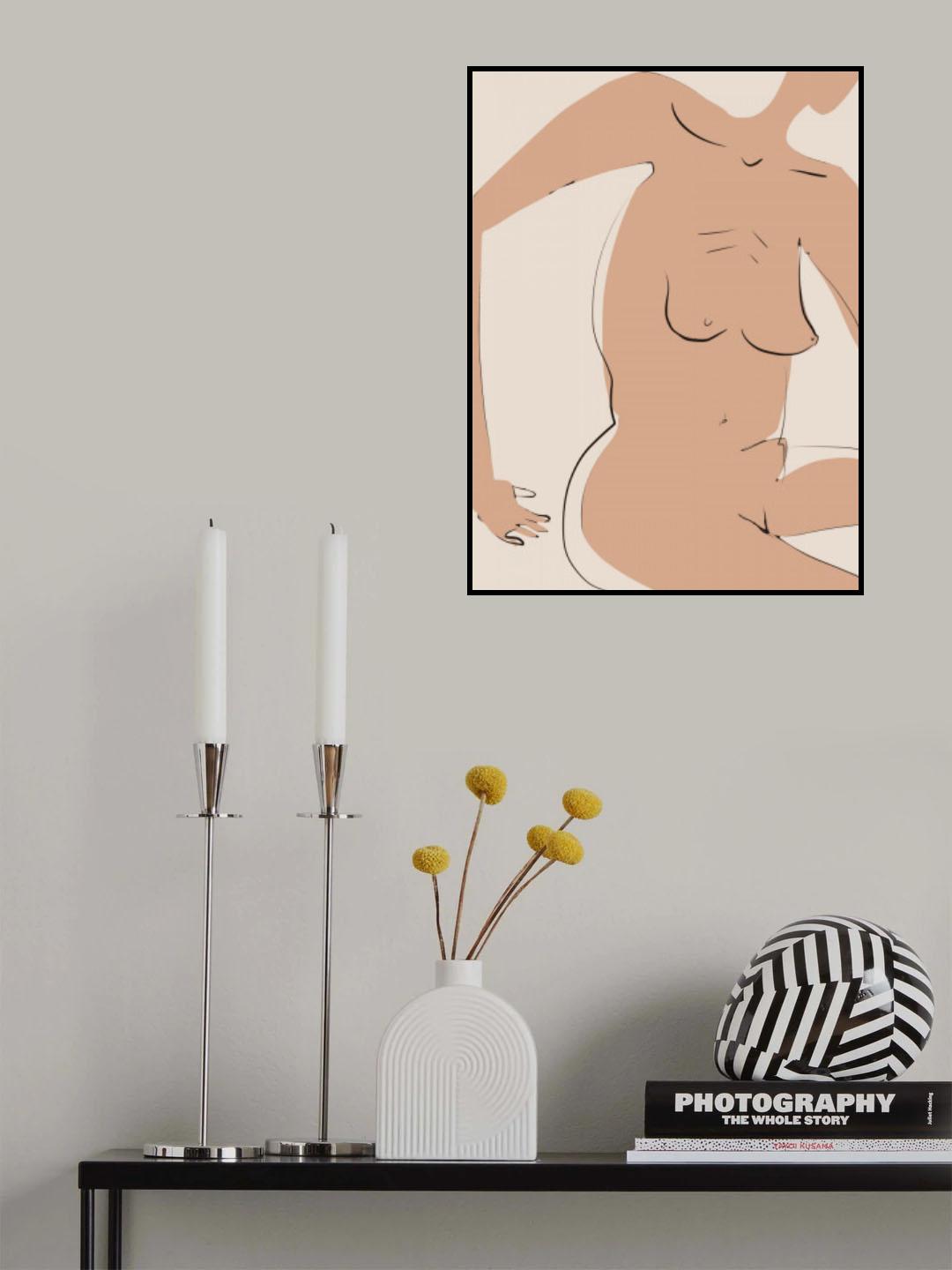 Morning Nude Up From Bed Poster och Canvastavla