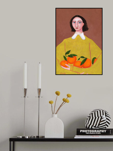 Lady with Oranges Poster och Canvastavla