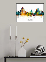 Abu Dhabi Skyline Poster och Canvastavla