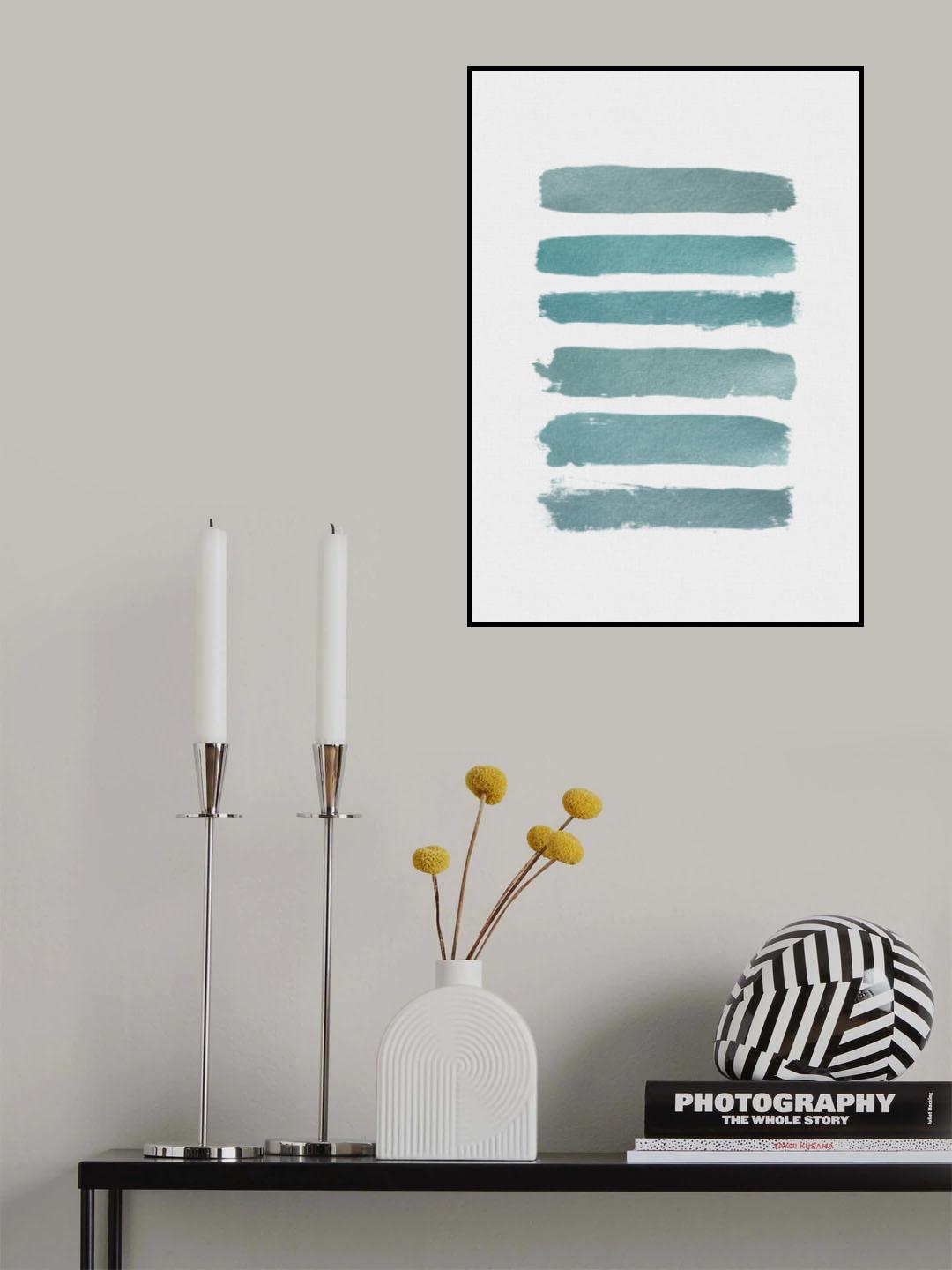 Ombre Turquoise Poster och Canvastavla