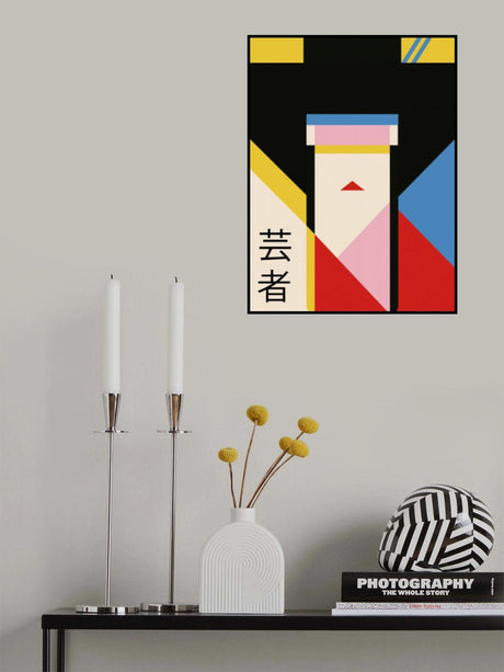 Geisha Girl 80s Print Poster och Canvastavla