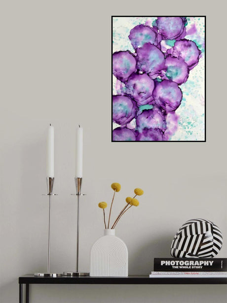 Icy Blooms Poster och Canvastavla