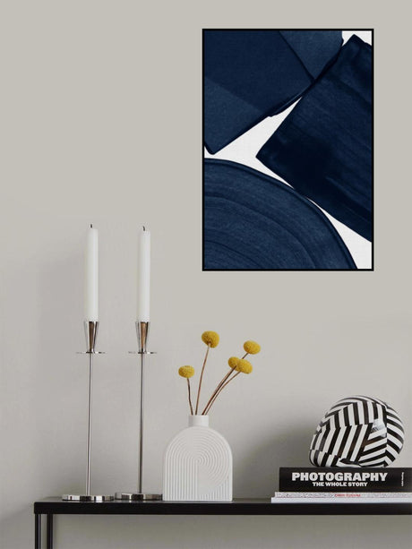 Minimalist Painting Blue II Poster och Canvastavla
