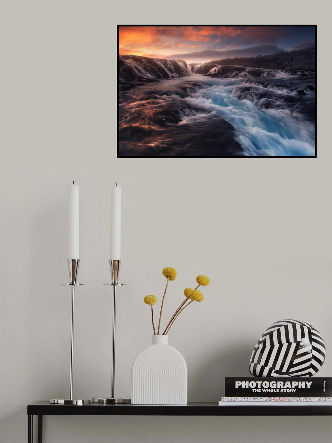 Blue Flow Poster och Canvastavla