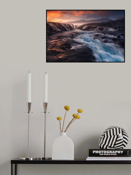 Blue Flow Poster och Canvastavla