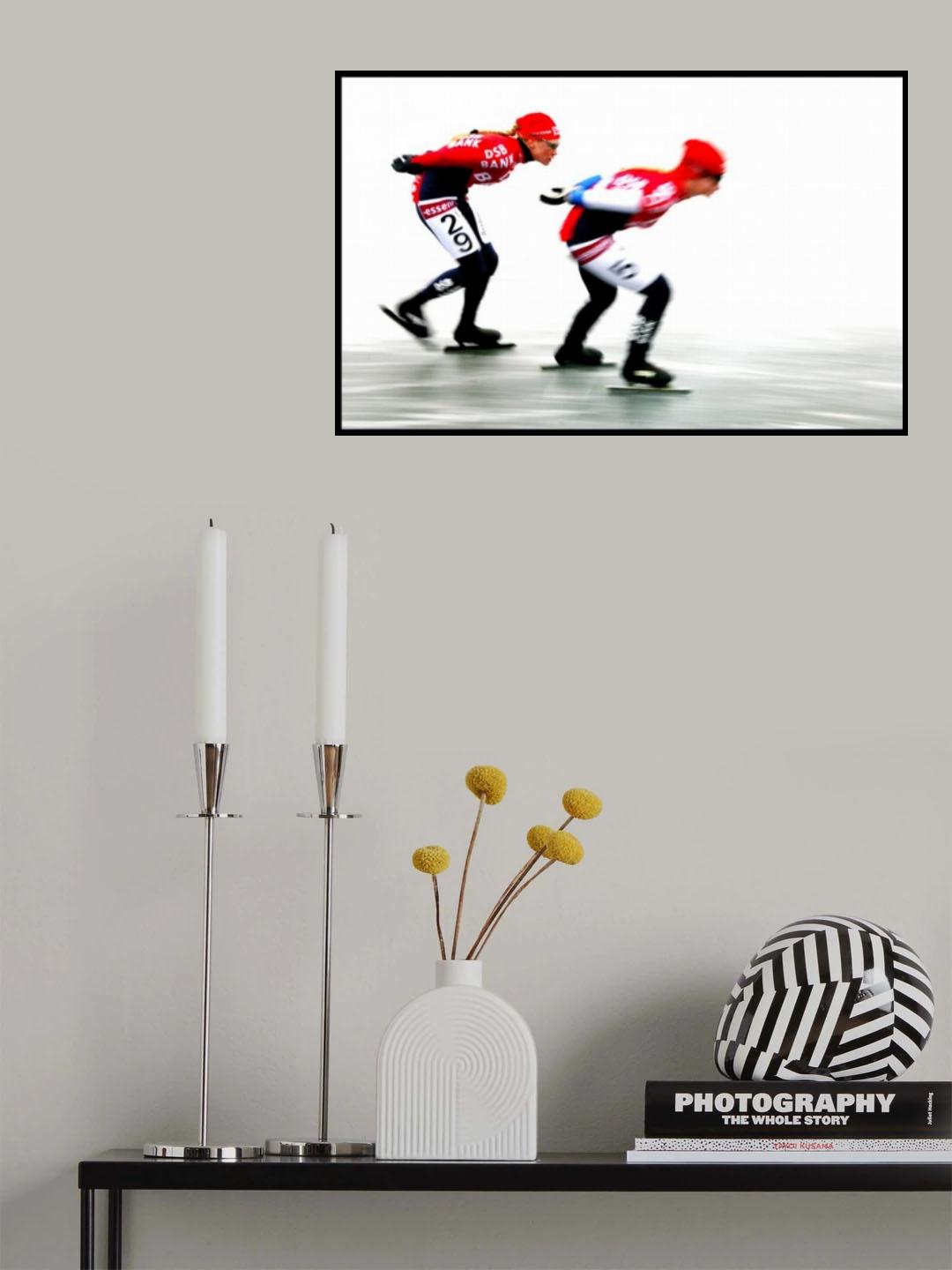 Speed-skating Poster och Canvastavla