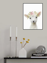 Floral Baby Sheep Poster och Canvastavla