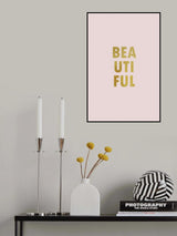 Beautiful Pink Gold Poster och Canvastavla