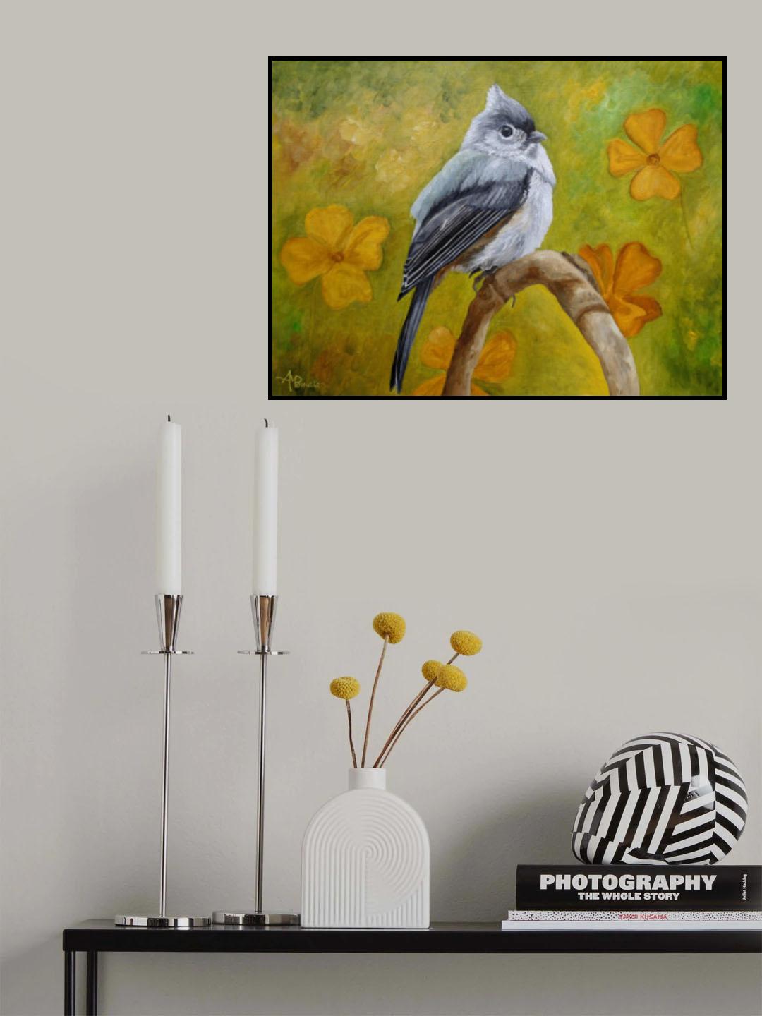Big Eyed Tufted Titmouse Poster och Canvastavla