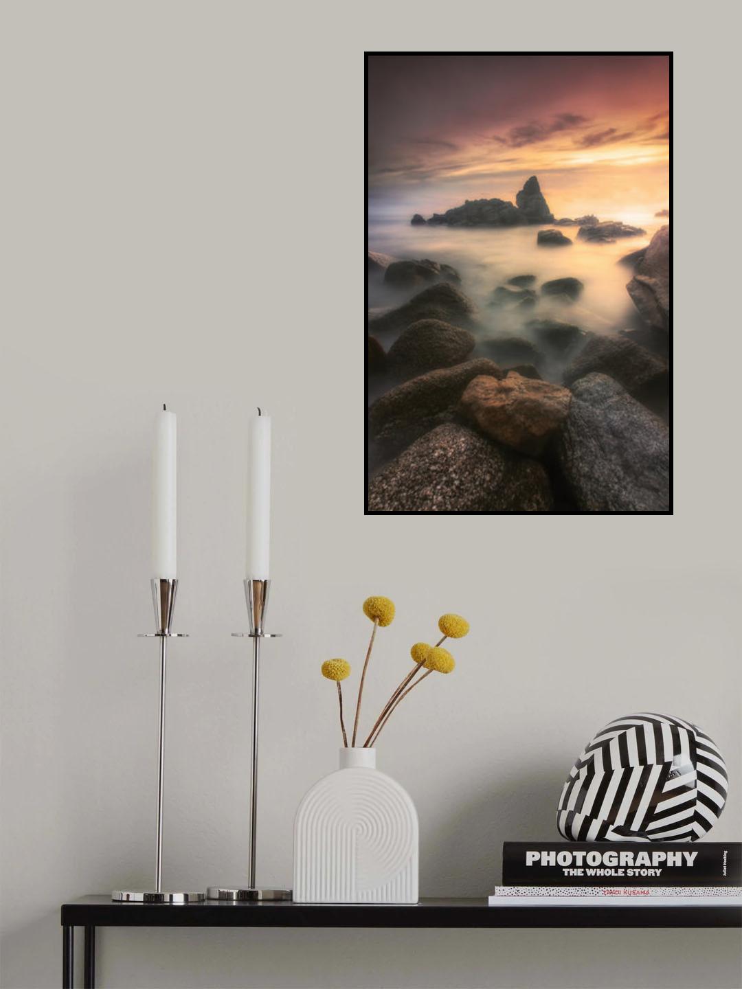 sunset in cala trons Poster och Canvastavla