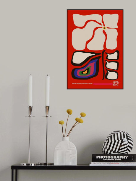 English Gardens Rainbow Red Poster och Canvastavla