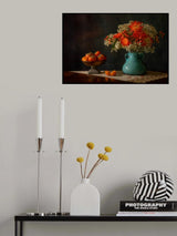 Chrysanthemum &amp; persimmon Poster och Canvastavla