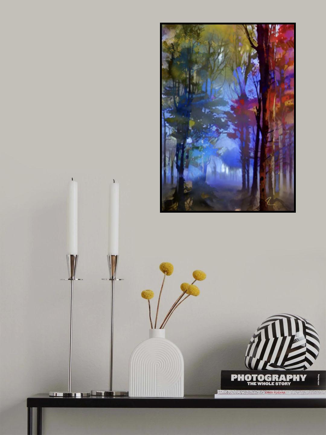 The Universe in a Forest Poster och Canvastavla