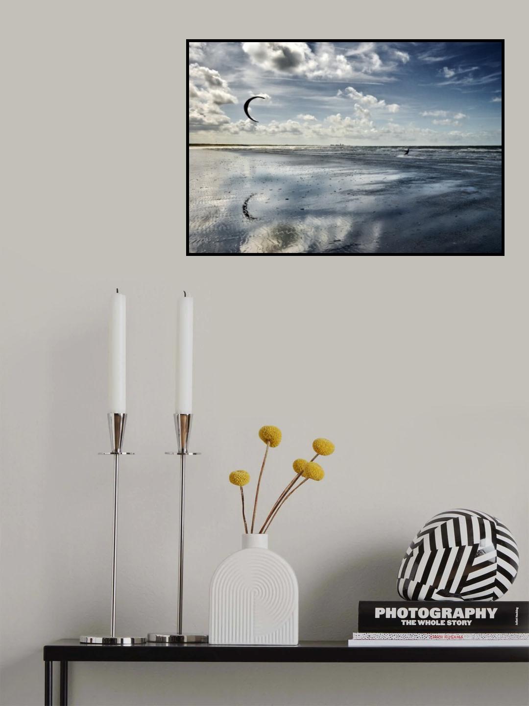 Blue Kiting Poster och Canvastavla