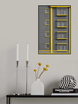 Yellow lines Poster och Canvastavla